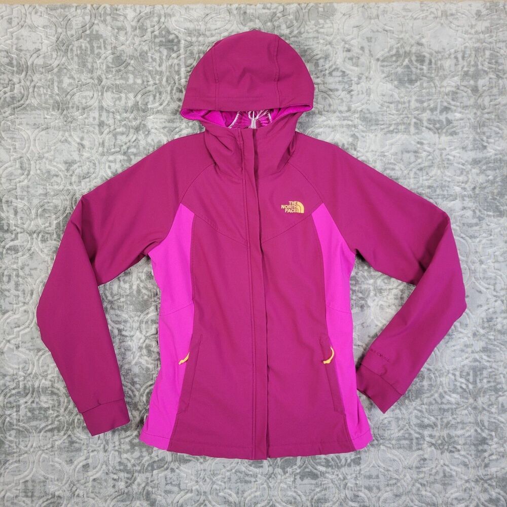The North Face Jacket Womens Small Pink WindWall Softshell Fleece Full Zip Hood